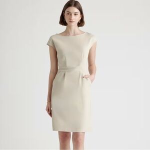 Quince Ultra-Stretch Ponte Cap Sleeve Dress - Medium